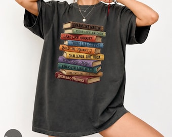 Camiseta con colores reconfortantes de Black History Books, regalo para educadores