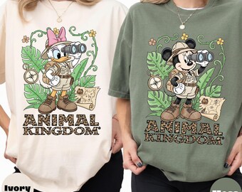 Camiseta de safari con colores cómodos de Animal Kingdom, camiseta de viaje familiar de Disney, conjunto de vacaciones a juego