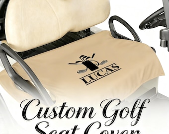 Personalized Golf Cart Seat Cover, Custom Name Accessories, Golf Gifts for Men