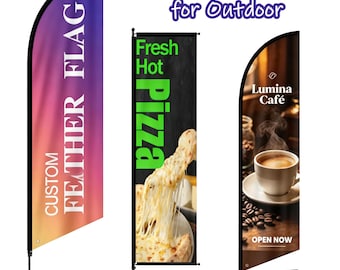 Custom Feather Flag: Indoor/Outdoor Advertising Banner, Custom Rectangle Feather Flag – Commercial Advertising Banner