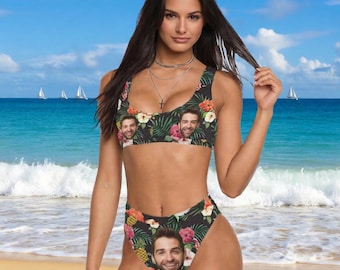 Custom Face Swimsuit, Personalized Photo Bathing Suit, Custom Bikini