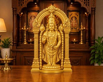 Tirupati Venkateswara Swamy Idol met gouden boog – Lord Balaji-standbeeld voor mandir, tempeldecoratie
