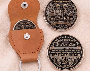 Personalized To My Wife Coin, Couple Pocket Hug Gifts, Anniversary, Valentine's Day, Birthday Gifts For Wife From Husband, Girlfriend, Woman