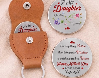 Custom Mom Pocket Hug, Personalized Mother's Day Birthday Gifts For Mom, Daughter, Custom Birthday Gift for Mother Mommy