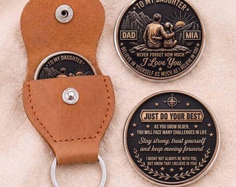 Personalized Pocket Hug For Daughter Son, To My Son Coin, Custom Pocket Hug Token Birthday Graduation Gifts From Dad Mom
