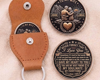 Personalized To My Wife Love Coin Keepsake, Anniversary, Valentine's Day, Birthday Gift for Women, Her from Husband, Gift for Wife