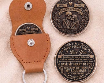 Personalized Wife Coin, Love Coin Keepsake, Couple Pocket Hug Gifts, Anniversary, Valentine's Day, Birthday Gifts For Wife From Husband