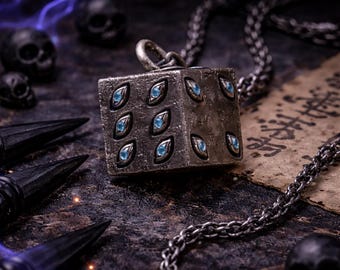Ciondolo a forma di cubo del regno carcerario di Jujutsu Kaisen, collana con dadi Gojo, gioielli per cosplay anime