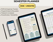 ipad planner 2026, Academic Digital Semester Tracker, 2025 2026 Student Planner for Goodnotes, University Degree Organizer, GPA Tracker
