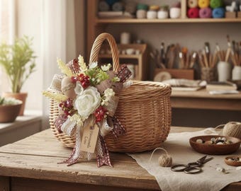 Vintage Handwoven Daisy Flower Baskets - Set of 2 - Etsy
