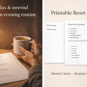 Brain Dump Printable PDF | Mental Reset Worksheet | Clear Your Mind ...
