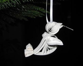 Paper Quilled Peace Dove Religious Christmas Tree Hanging Holiday Ornament Quilling Quill Christian