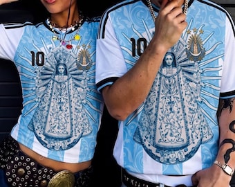 Virgen de Luján Argentina Jersey, Our Lady of Luján Jersey Shirt, 2026 Argentina Soccer Jersey, Argentina Football Jersey, Soccer Fan Gift