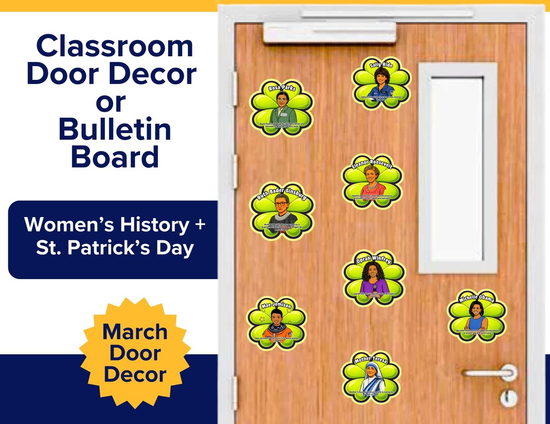 Womens History Month and St Patricks Day Bulletin Board Kit March ...