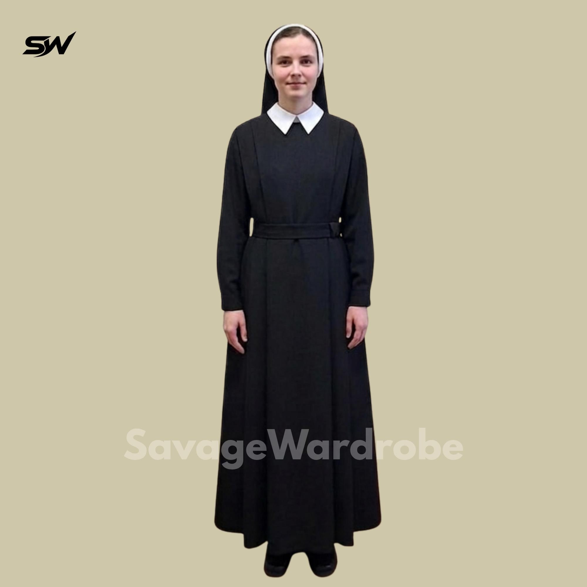 black nun dress The Nun Black Outfits Halloween Carnival Suit Cosplay Costume