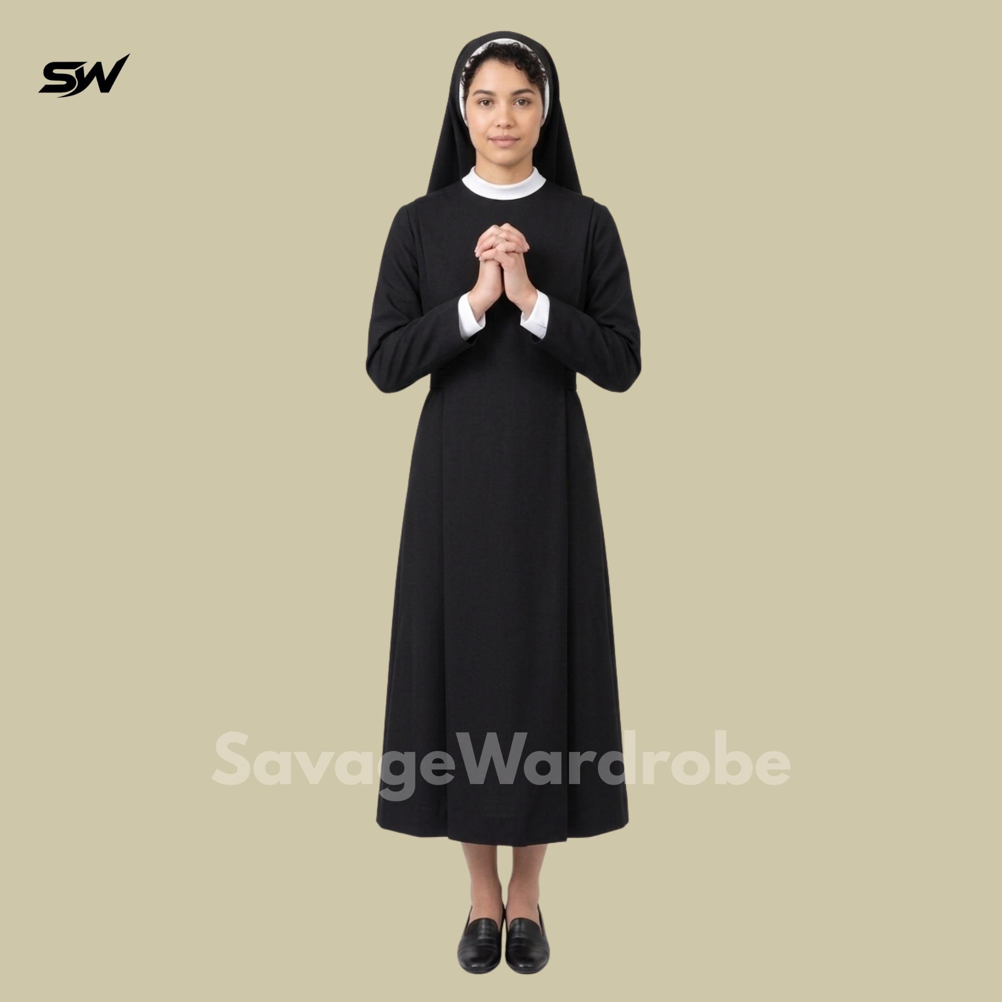 Religious Roles By Dress Catholic Nun Habit Dress – Traditional Nun Costume, Religious Sister ...