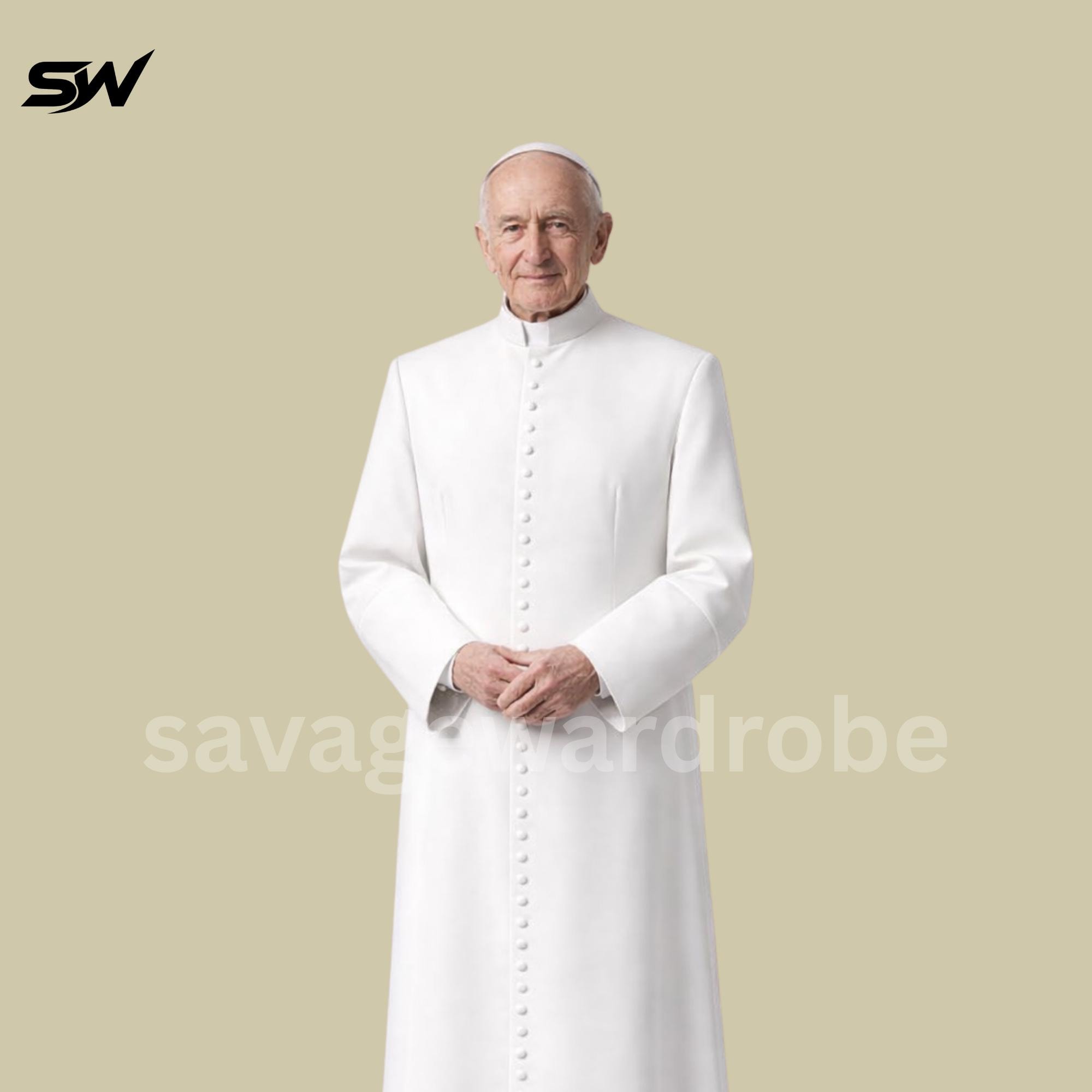 Priest Robe Wind White Cassock for Priests – Handmade Clergy Robe | Custom Liturgical ...