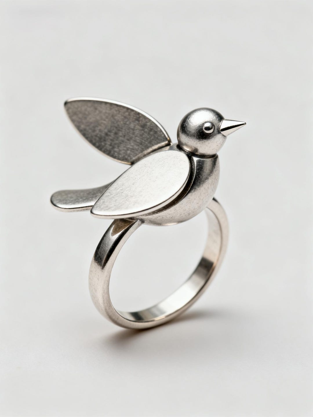 Flying Rings Birds Sterling Silver Flying Bird Ring – Whimsical Nature Jewelry - Etsy