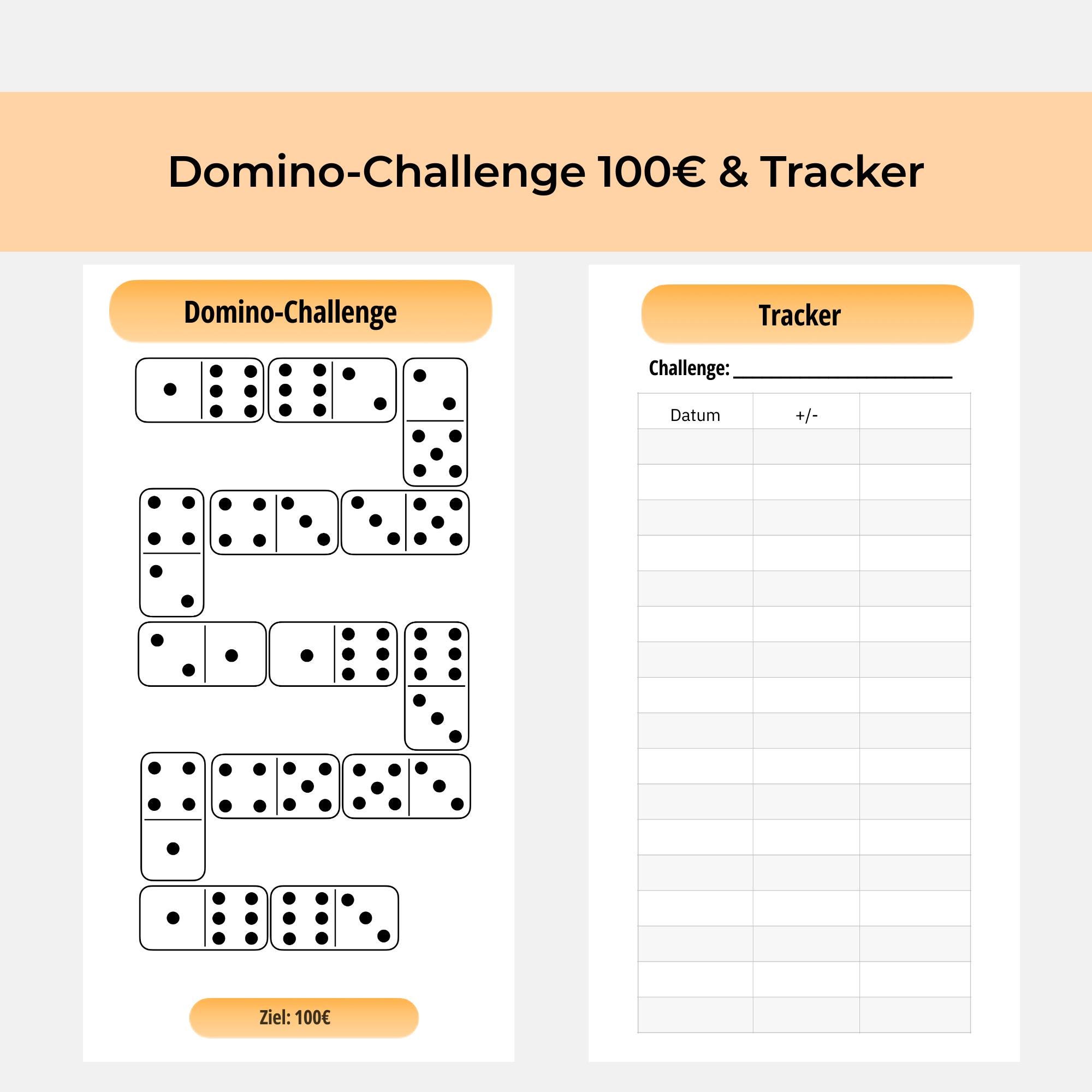 Domino Savings Challenge A6 Set for Budget Binder – Save Playfully With ...
