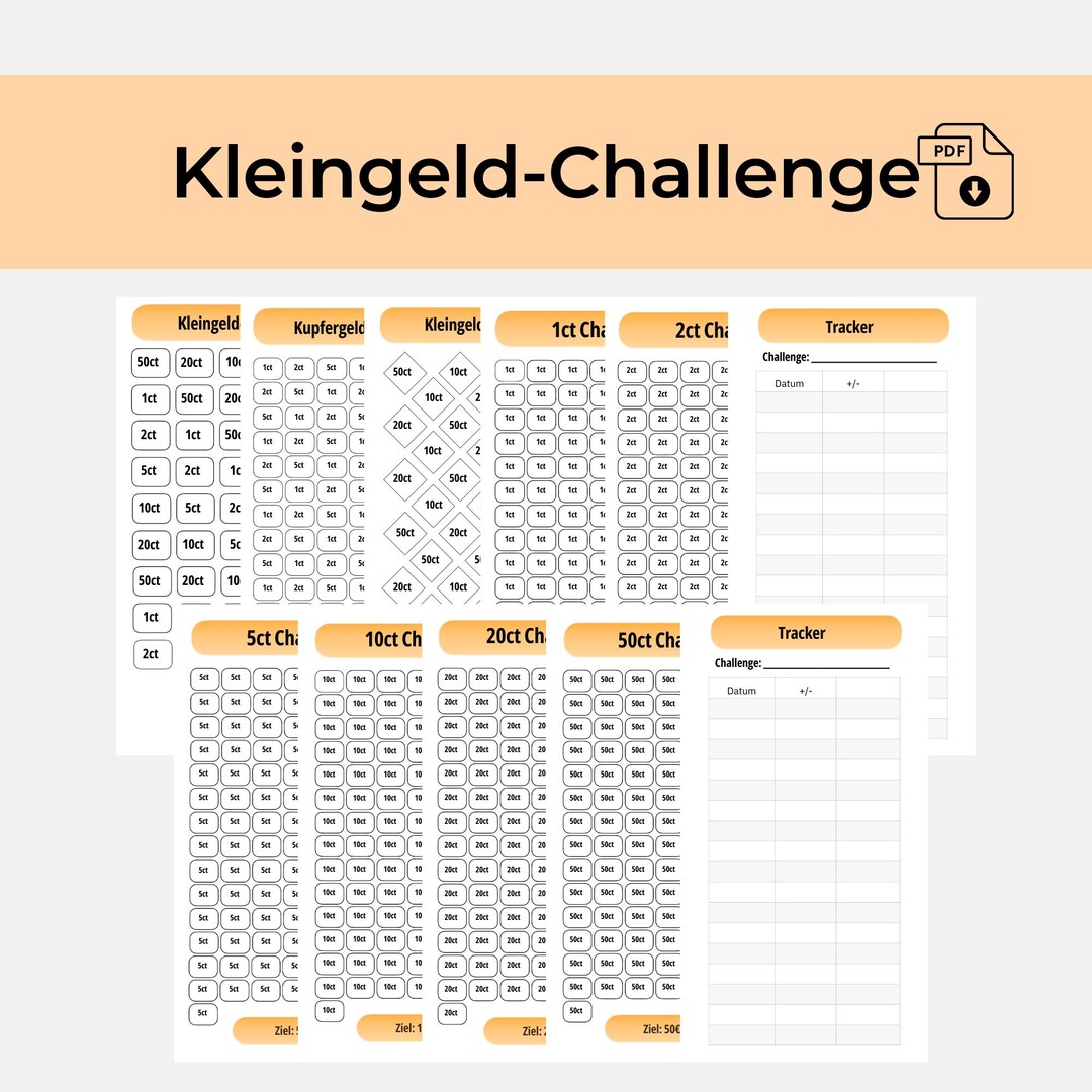 Coin & Copper Templates – Savings Challenge A6 Set for Budget Binders ...