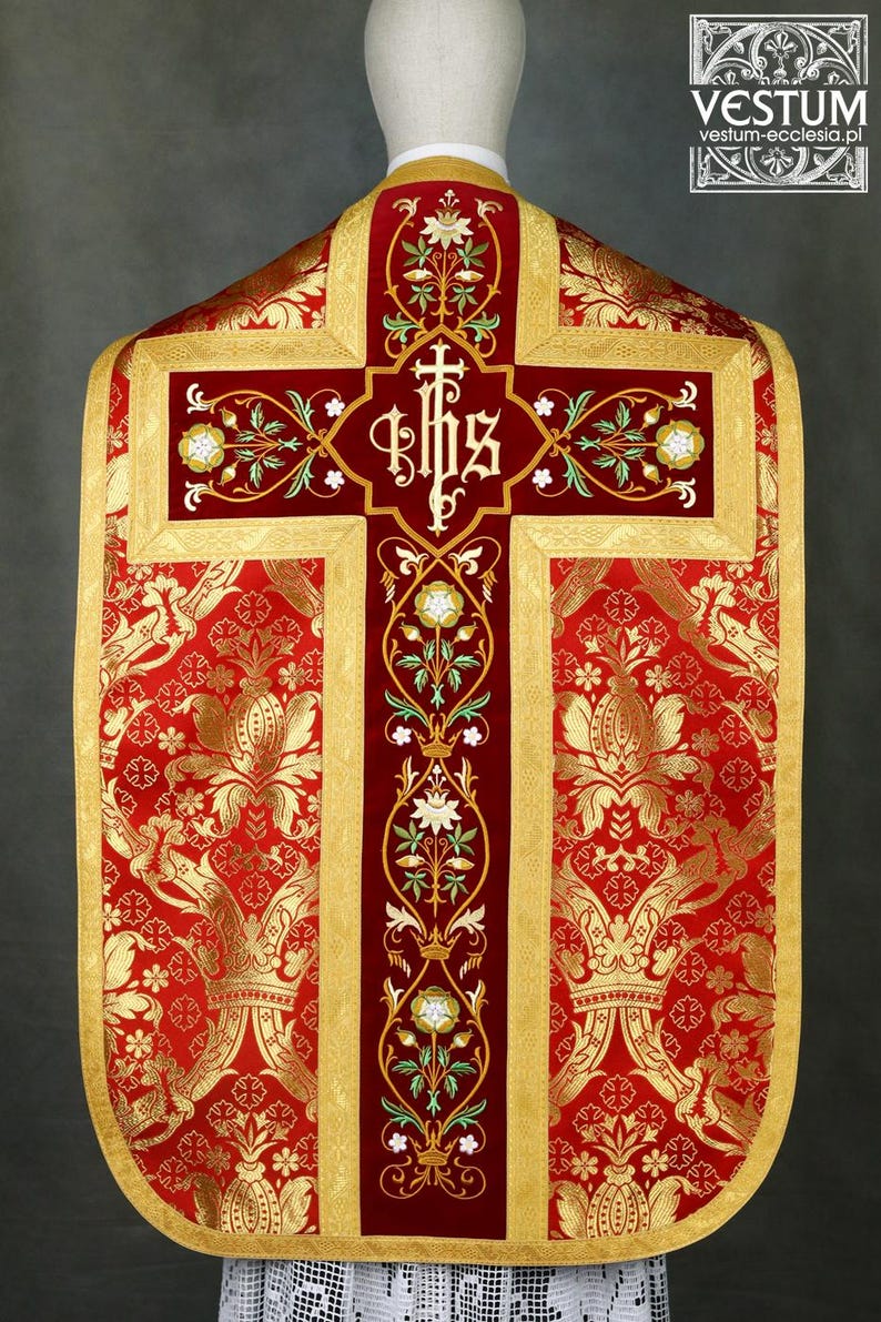 Liturgy Lettering Roman Chasuble With Embroidery - Etsy