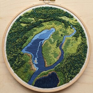 Vodlozersky National Park Embroidery Kit | Karelia Russia Travel Souvenir | Beginner Friendly DIY Craft Gift