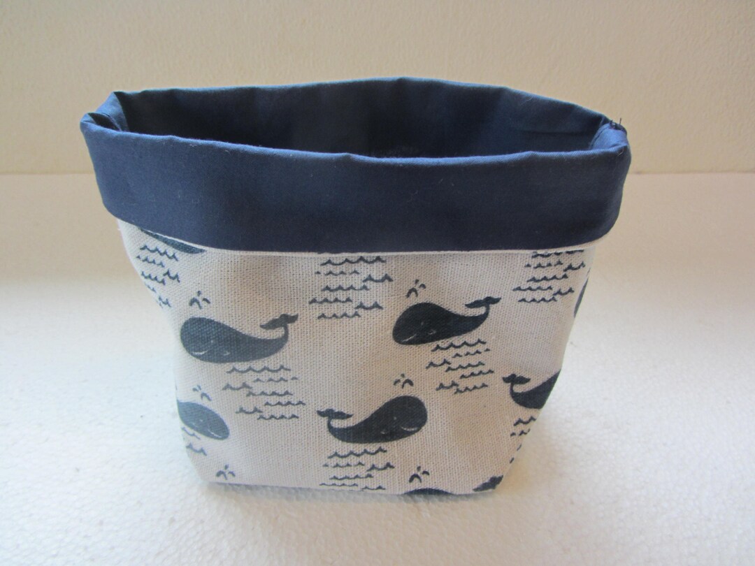 Whale Fabric Basket, Storage Baskets, Whale Storage Basket Etsy UK