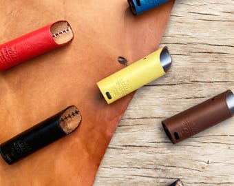 Handmade Snowplus Ace Case, Italian Leather Vape Sleeve, Seamless Vintage Cover for Snowplus Pro, Accessories Unique Gift for Him