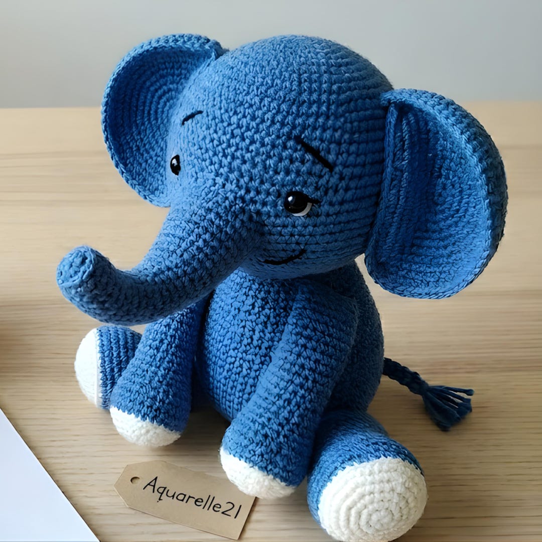 Crochet Elephant Pattern PDF | Amigurumi Baby Elephant Tutorial ...