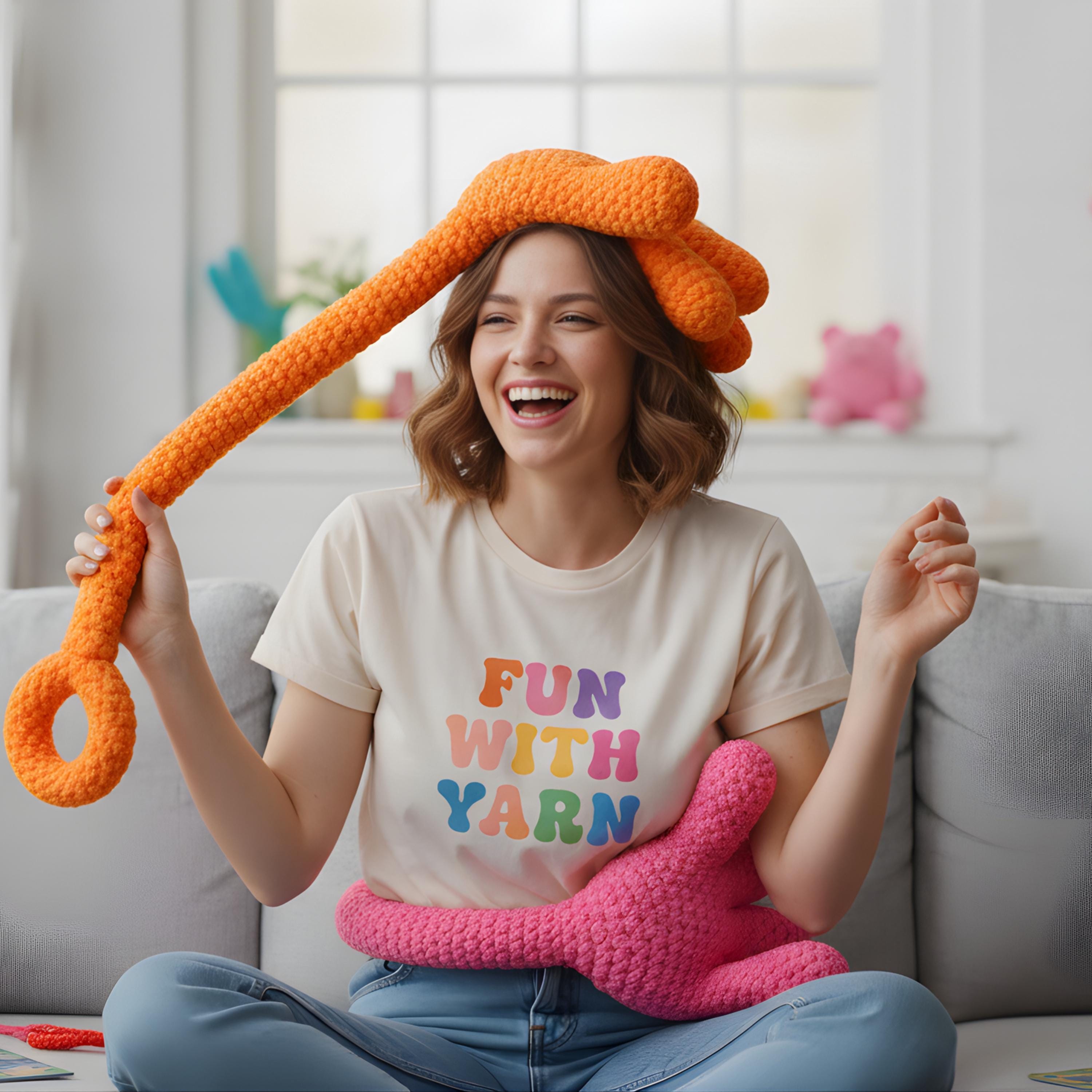 35 Funny Crochet Patterns to Add a Playful Twist to Your Next Project 9 Crochet Silly Hand Toy