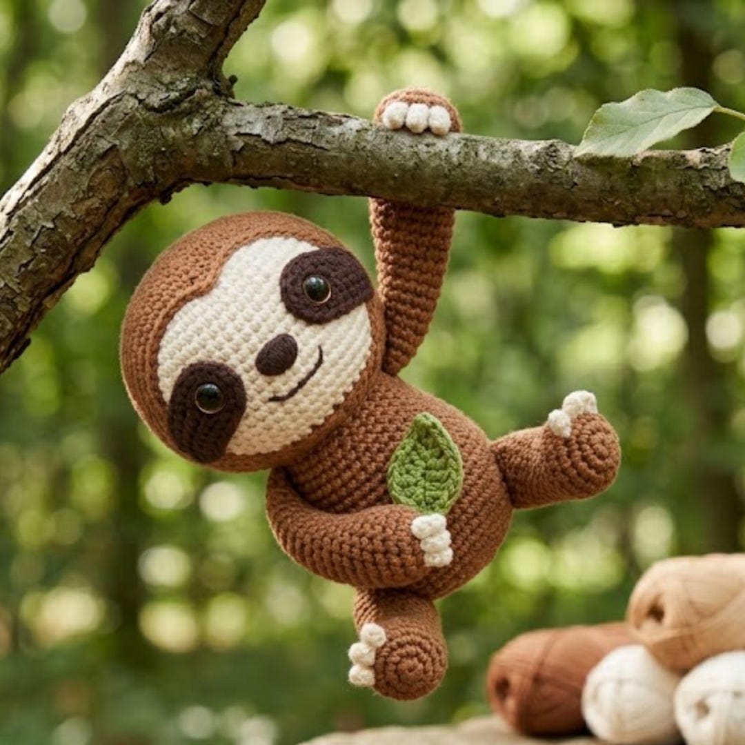Realistic Sloth Amigurumi Crochet Pattern PDF Tutorial Detailed ...