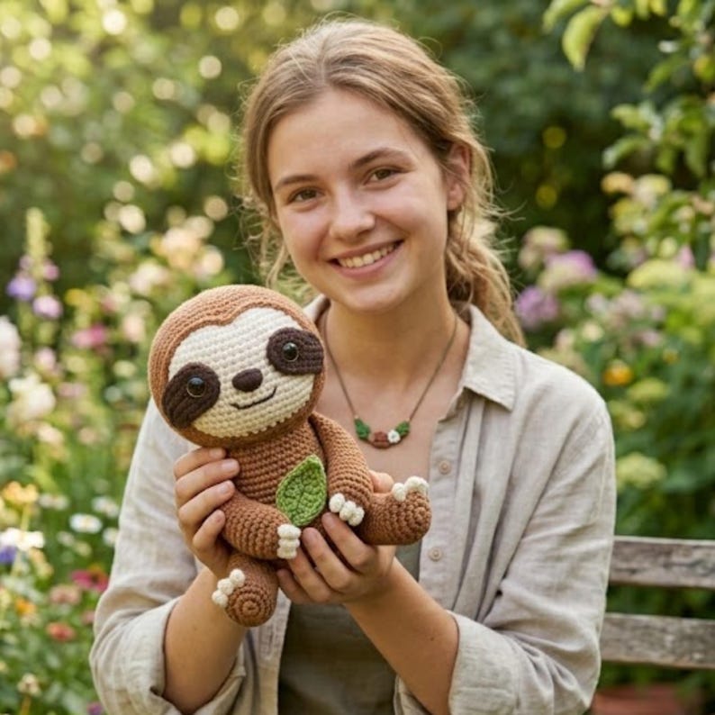 Realistic Sloth Amigurumi Crochet Pattern PDF Tutorial Detailed ...
