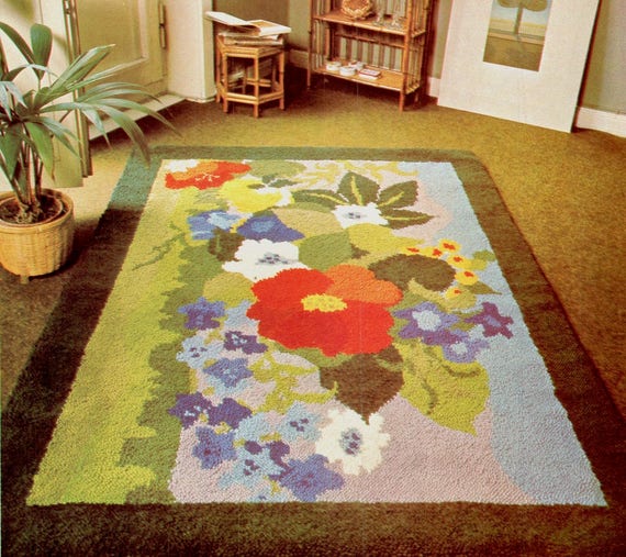 Pdf Handmade Rug Making Latch Hook Easy Craft Floor Etsy