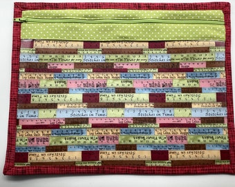 Cross Stitch Project Bag, Vinyl Front, Needlework, Handwork, Floss, Embroidery, WIP