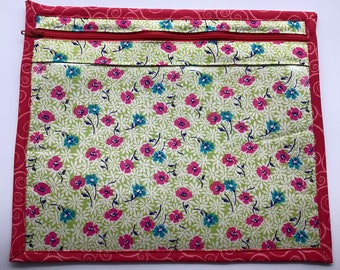Cross Stitch Project Bag, Vinyl Front, Needlework, Handwork, Floss, Embroidery, WIP