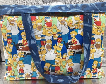 Reusable Large Shopping Tote bag, Simpsons