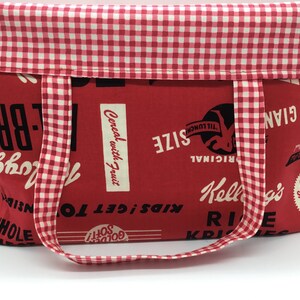 Reusable Large Shopping Tote bag, “made with licensed Kellogg fabric”