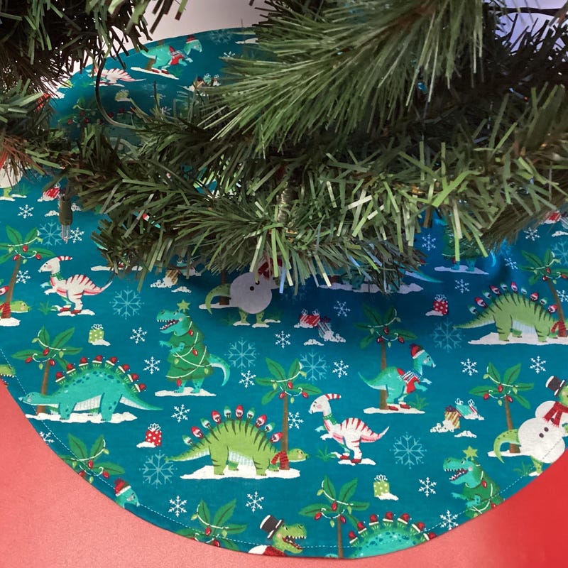 Blue & Purple Laser Dinos - Women's Dinosaur Skirt main image 0