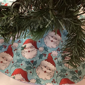 Handmade Christmas Holiday tree skirts Traditional Santa 20&quot; or 35&quot; in diameter