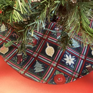 Handmade Christmas Holiday tree skirt Ornaments  20&quot; and 36&quot; in diameter