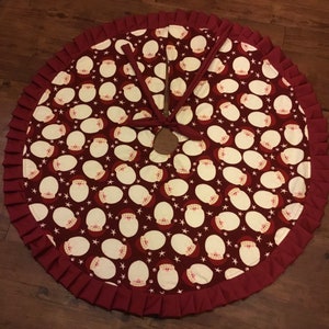 New Handmade Large Christmas Santa Clause 40” Holiday tree skirt
