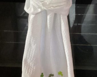 Kitchen towel Saint Patrick’s Day, Stay put with snaps, Clovers