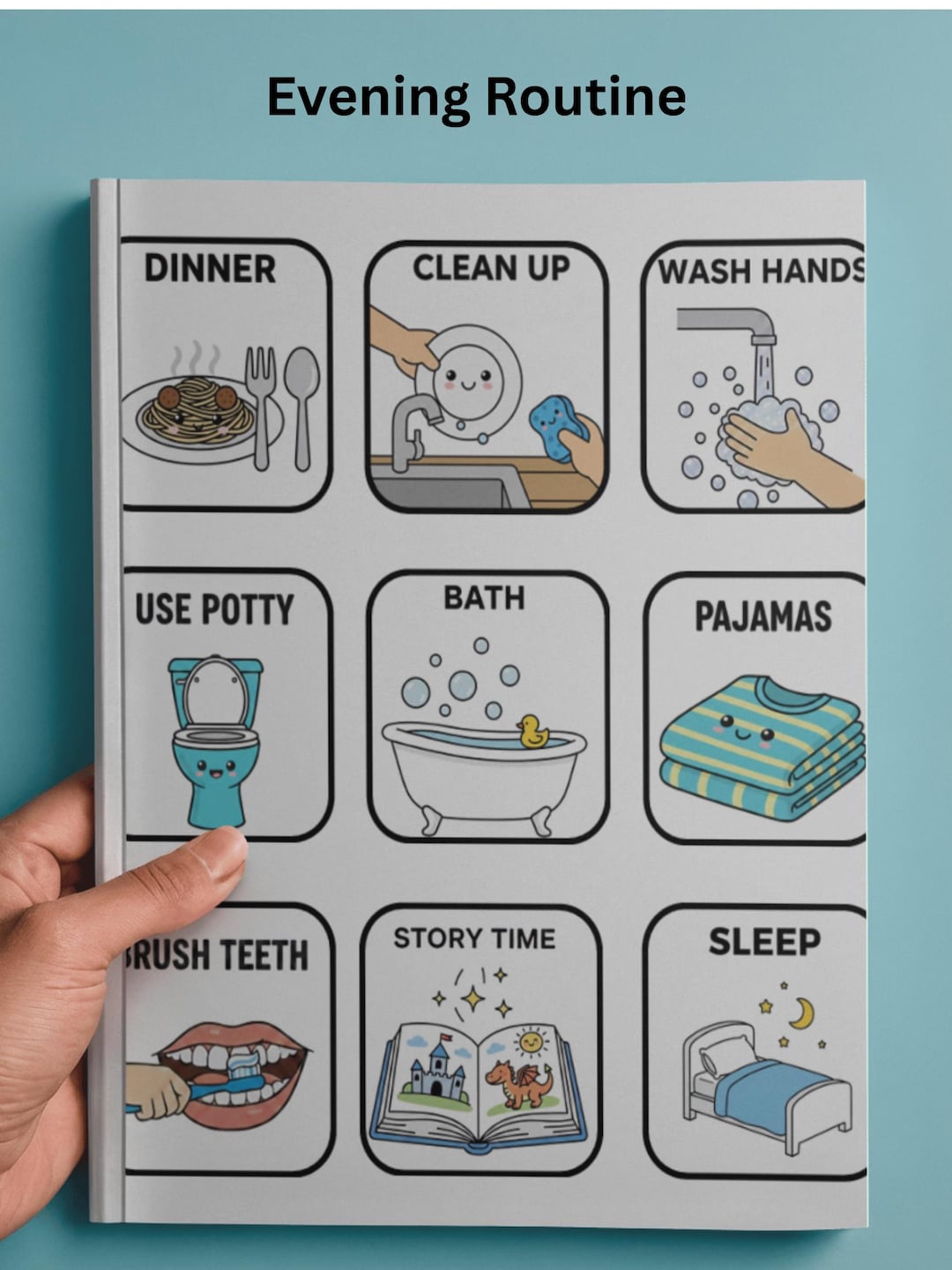 Evening Routine Visual PECS - Etsy