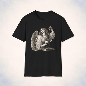 Vintage Angel Guinness T-Shirt, Renaissance Art Shirt, Vintage Graphic Tee image 7