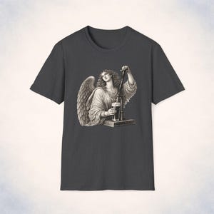 Vintage Angel Guinness T-Shirt, Renaissance Art Shirt, Vintage Graphic Tee image 4