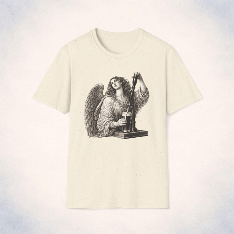 Vintage Angel Guinness T-Shirt, Renaissance Art Shirt, Vintage Graphic Tee image 9