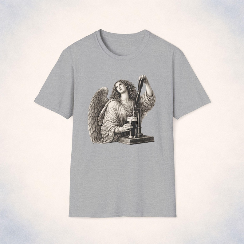Vintage Angel Guinness T-Shirt, Renaissance Art Shirt, Vintage Graphic Tee image 8