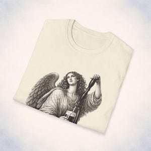 Vintage Angel Guinness T-Shirt, Renaissance Art Shirt, Vintage Graphic Tee image 10