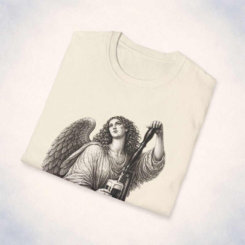 Vintage Angel Guinness T-Shirt, Renaissance Art Shirt, Vintage Graphic Tee image 10