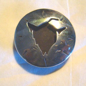Sterling Silber Bolo oder Buckle Buffalo-Kopf-Design